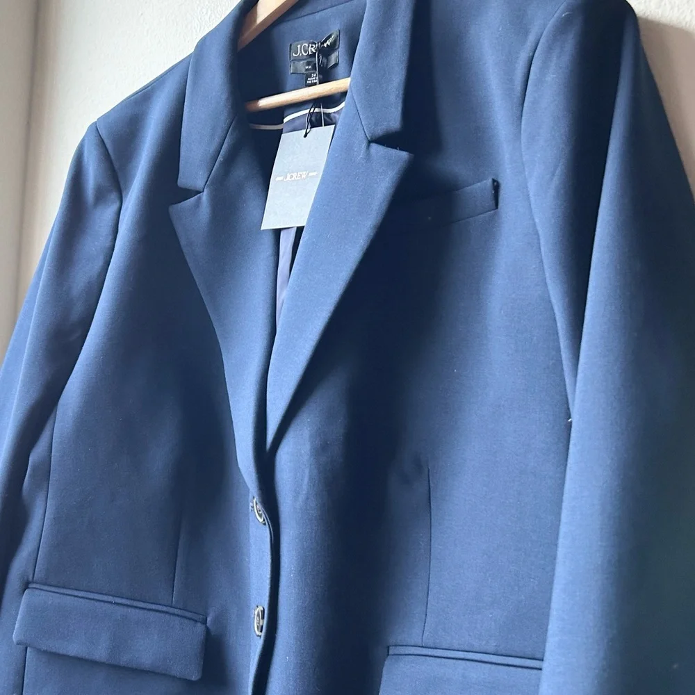 NWT J. Crew Navy Blue Madelyn Blazer In Four-Season Stretch Womens Sz 24